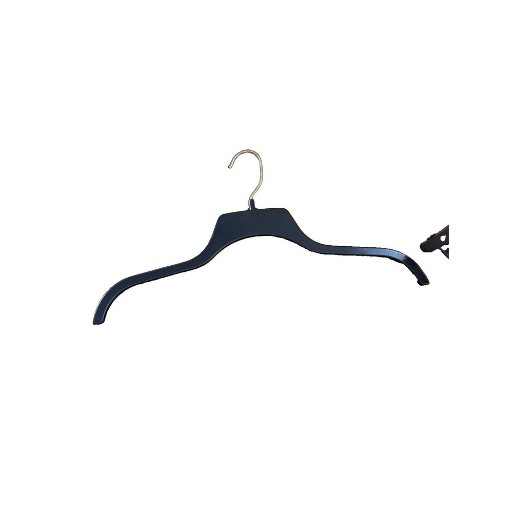 17"  50 Black Suit Hangers Plastic/Metal Hook Non-Slip for Suit Coat/Jacket